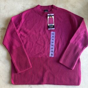 NWT GAP Women's Oversized Pullover in Vibrant Magenta